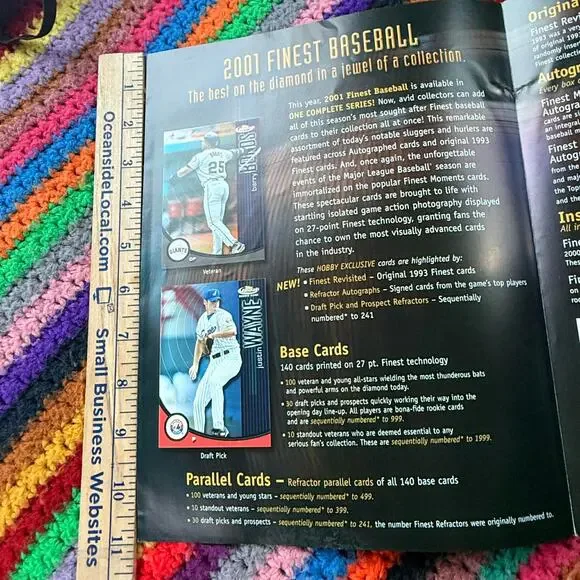2001 Topps Finest Barry Bonds Promo Sales Sheet Ad - SF Giants 50th Year Rare - Picture 6 of 9